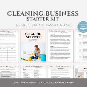 Editable Cleaning Business Starter Kit - all Cleaning Business Templates in one spot. Canva Templates for Cleaners, Housekeepers&Maids
