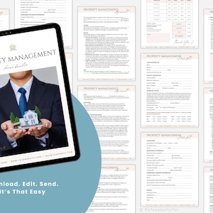 Editable Property Management Contract Template, Real Estate Property Management Service Agreement incl. Intake Form and Invoice Template image 3