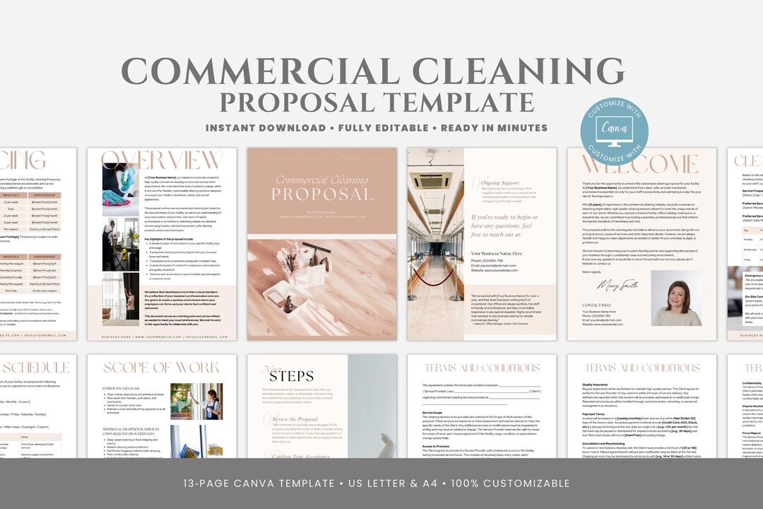 Commercial Cleaning Proposal Template for Cleaning Service Business