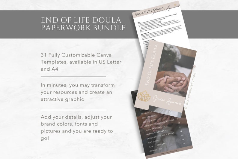 Editable End of Life Doula Paperwork Bundle, Client Welcome Packet ...