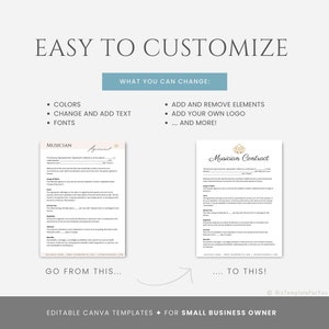 View of Editable Musician Contract Template, Music Artist Service Agreement ...