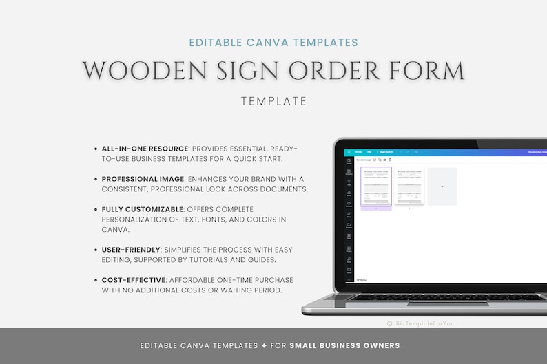 Editable Wooden Sign Order Form Template, Printable Wooden Craft Order ...