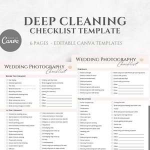 Residential Deep Cleaning Checklist, Editable House Cleaning Checklist, Professionally designed Form for Cleaning Service Business, Canva