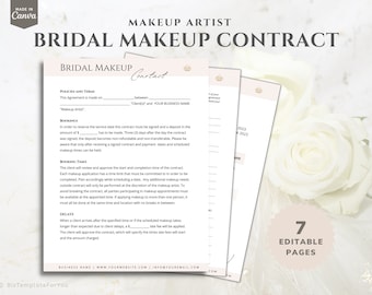 Bridal Makeup Invoice Template Etsy Bridal Makeup Invoice Template Etsy