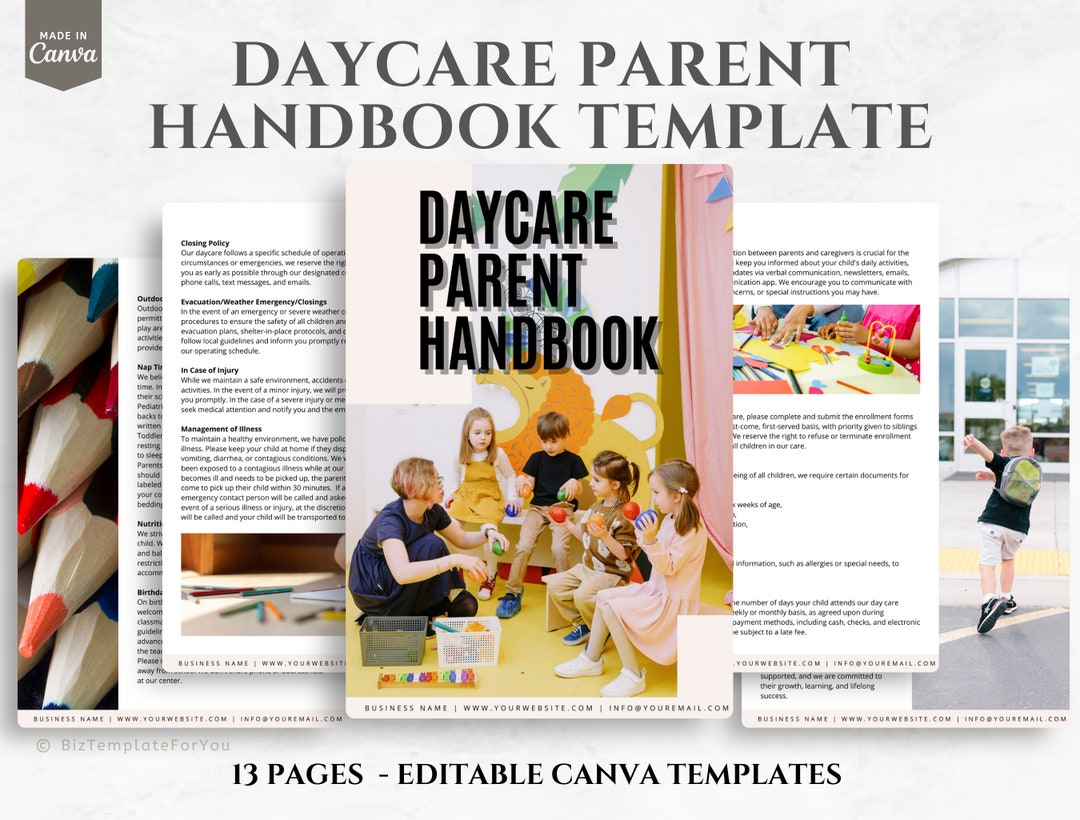Editable Daycare Parent Handbook Template Parent Handbook for Etsy Editable Daycare Parent Handbook Template Parent Handbook for Etsy