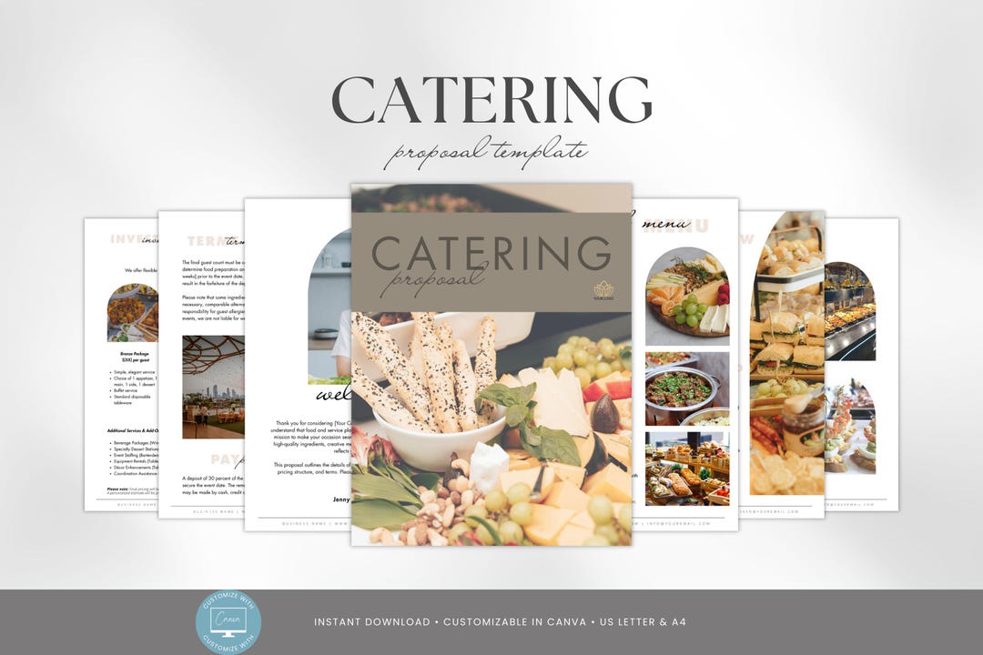 timeline for catering proposal template one pager... Catering Proposal Template, Editable Catering Business Proposal Form ...
