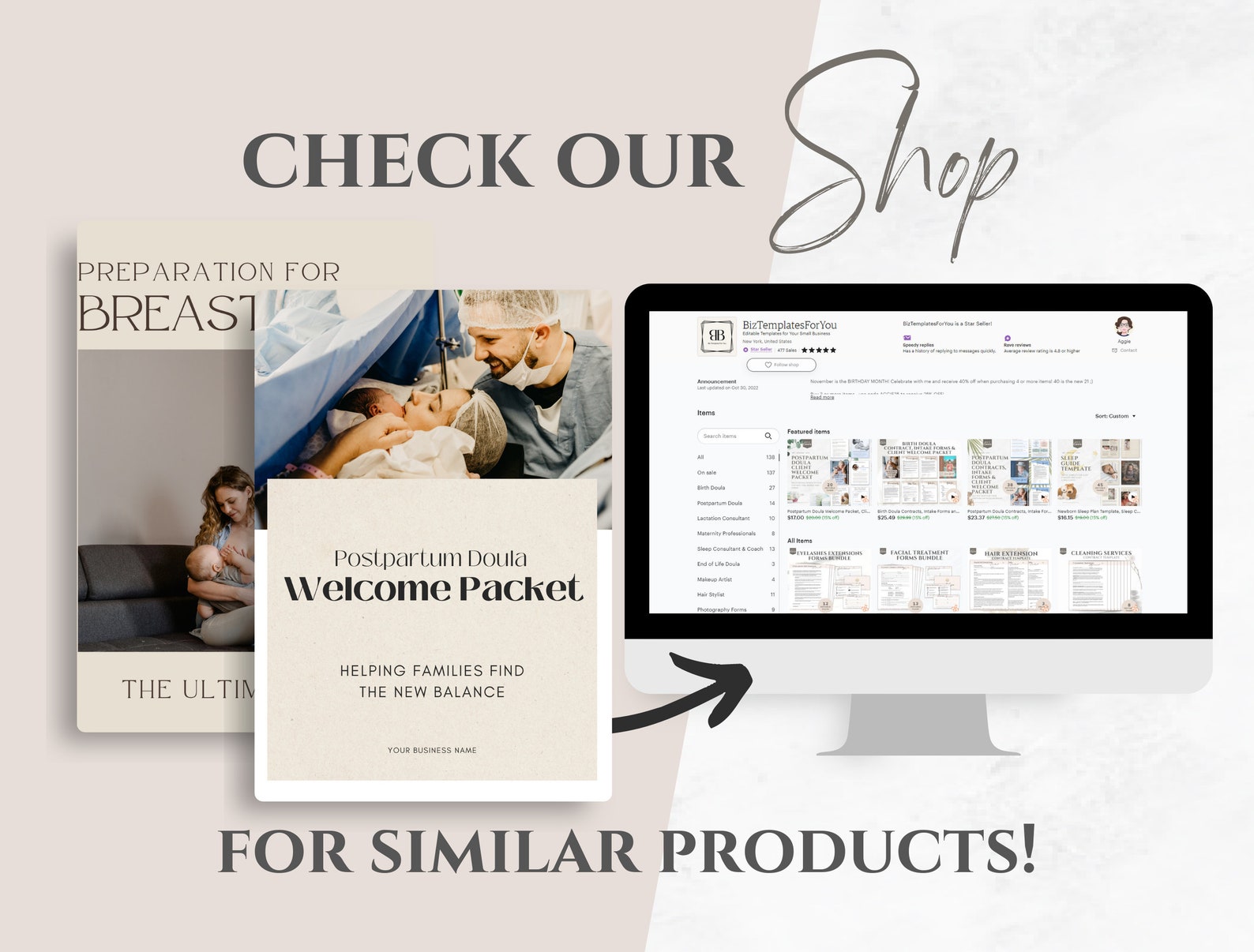 Postpartum Doula Price List Editable Rate Sheets Easy Etsy