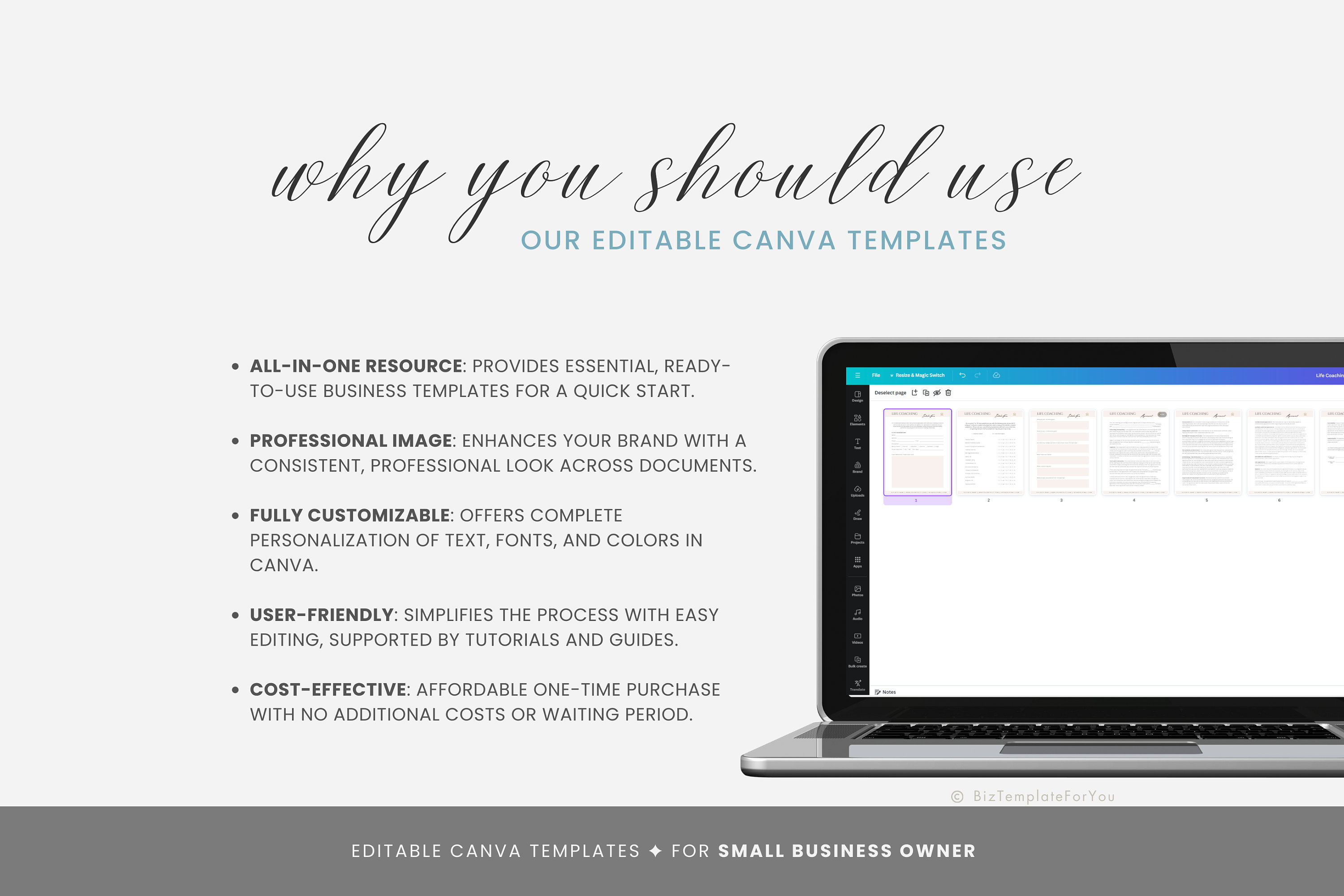 Editable Life Coach Templates Bundle, Life Coach Contract, Life