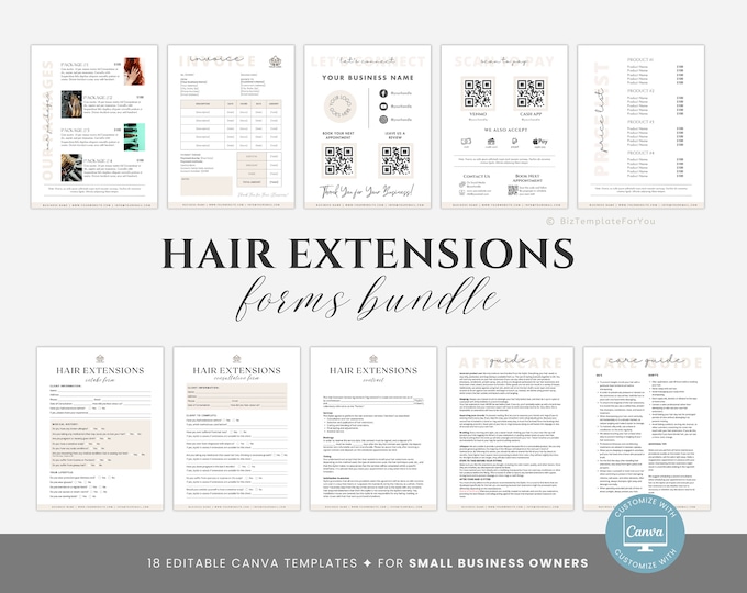 Hair Extension Consultation Form Hair Consult Extension Client Intake ...