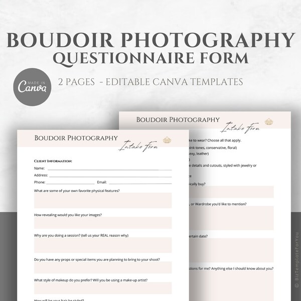 Boudoir Photography - Etsy