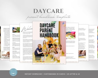 Editable Daycare Parent Handbook Template, Home Daycare Policies & Procedures, Childcare Guide, Welcome Packet for Childcare Services, Canva