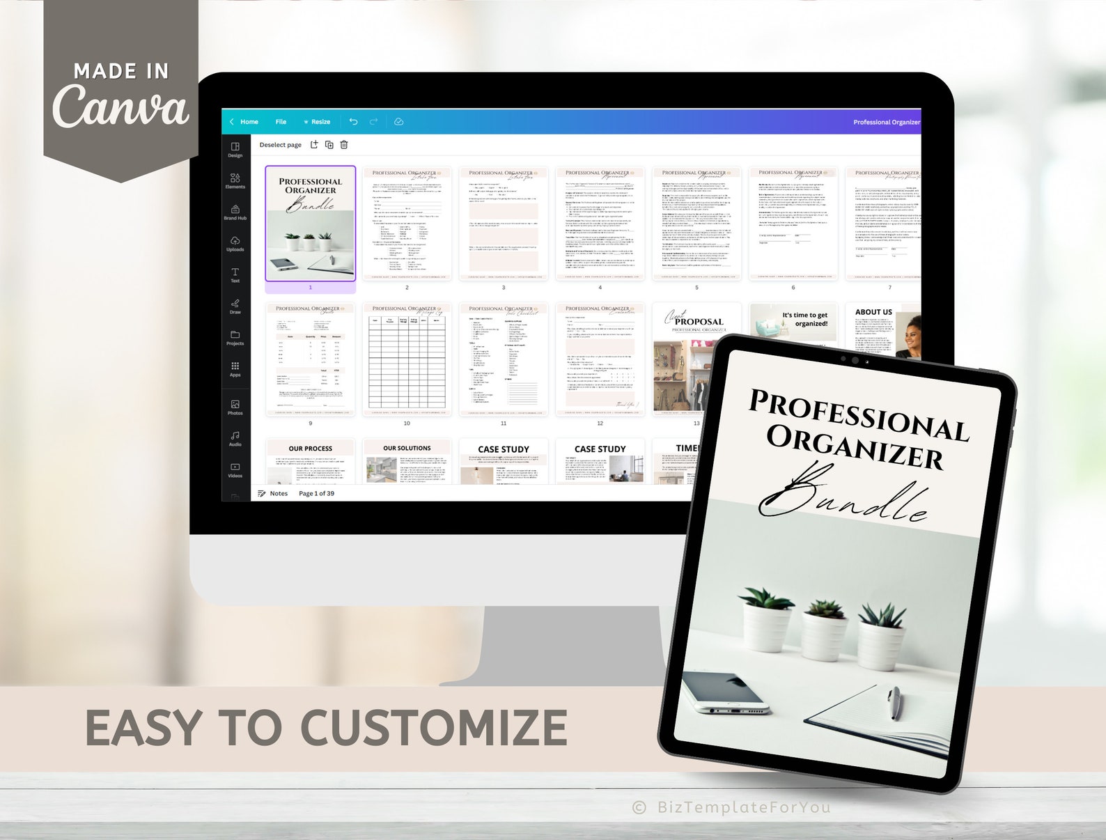Editable Professional Organizer Forms Bundle Organizing Etsy