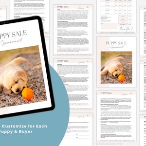 Puppy Sale Contract Template, Editable Puppy Adoption Agreement, Dog Breeder Contract Forms, Puppy Contract of Sale, Canva editable image 3