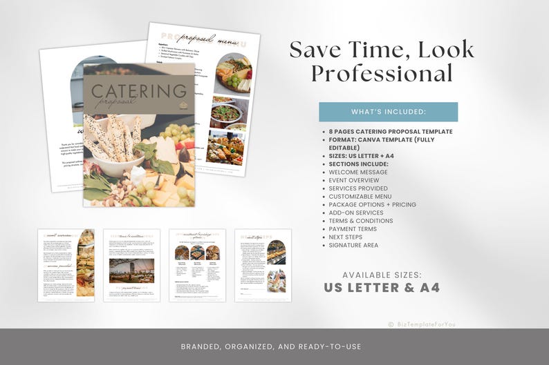 timeline for catering proposal template one pager... Catering Proposal Template, Editable Catering Business Proposal Form ...