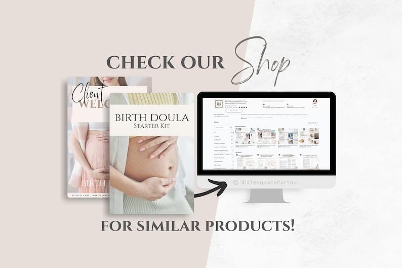 Editable Birth Doula Tri-fold Brochure Template, Doula Business ...