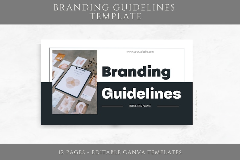 Editable Branding Guidelines Canva Template Branding Kit Etsy