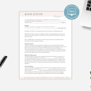Editor Services Agreement - FREE - Sample, Template