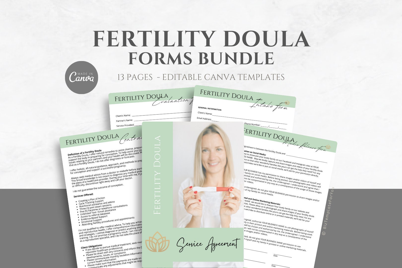 Editable Fertility Doula Contracts Template, Intake Forms and ...