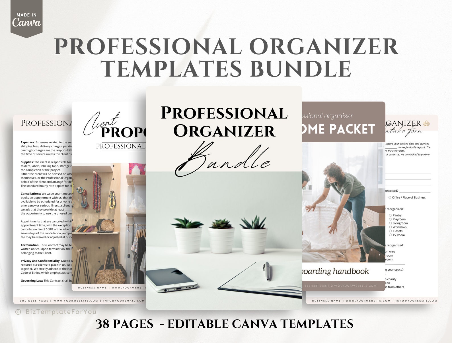 Editable Professional Organizer Forms Bundle Organizing Etsy