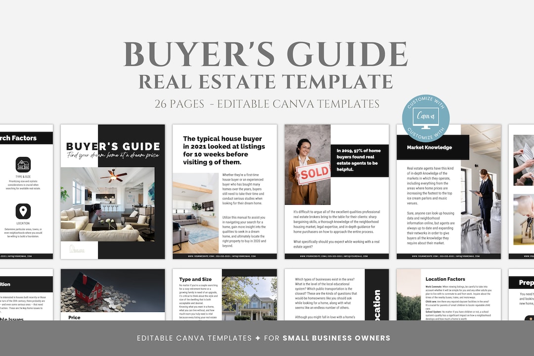 Real Estate Buyer Guide, Home Buying Process, Realtor Buyer Packet ...