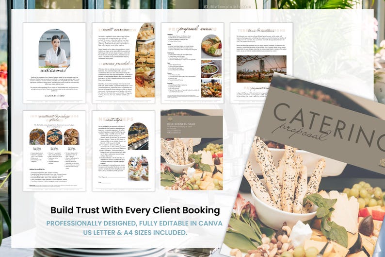 timeline for catering proposal template one pager... Catering Proposal Template, Editable Catering Business Proposal Form ...