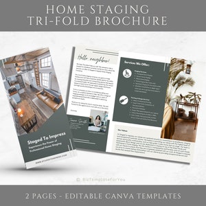 Editable Home Staging Tri-fold Brochure Template Property Staging ...