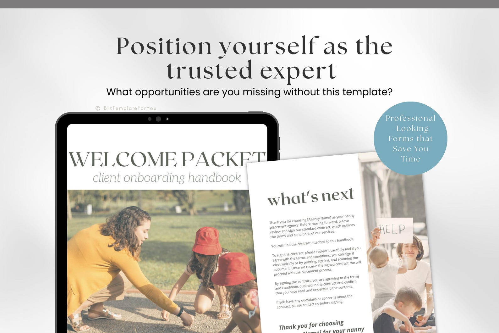 Nanny Agency Client Welcome Packet Template, Client Onboarding Template ...