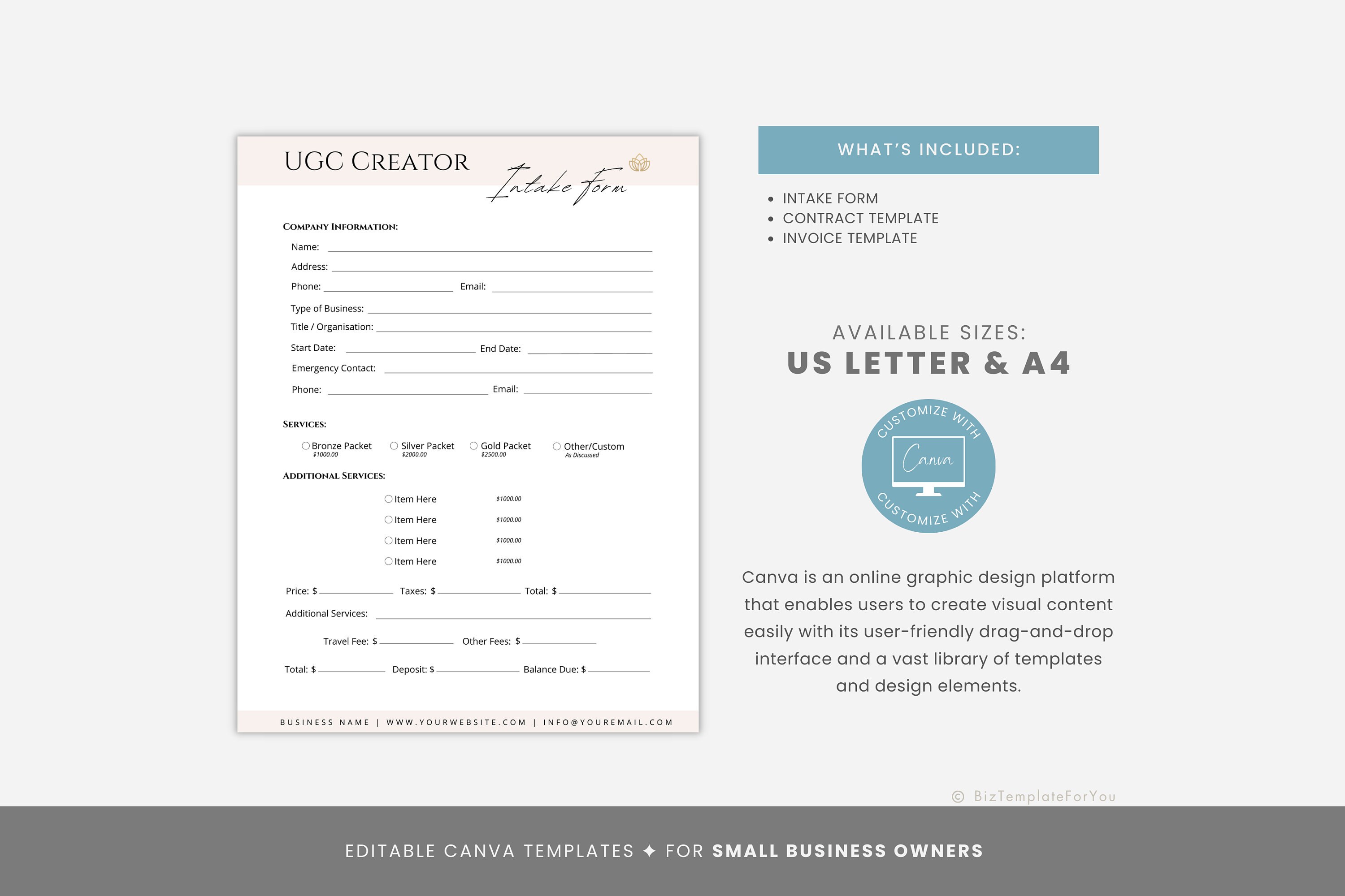 Ugc Contract Example Editable UGC Contract Template, UGC Forms Bundle, UGC Content Creator ...