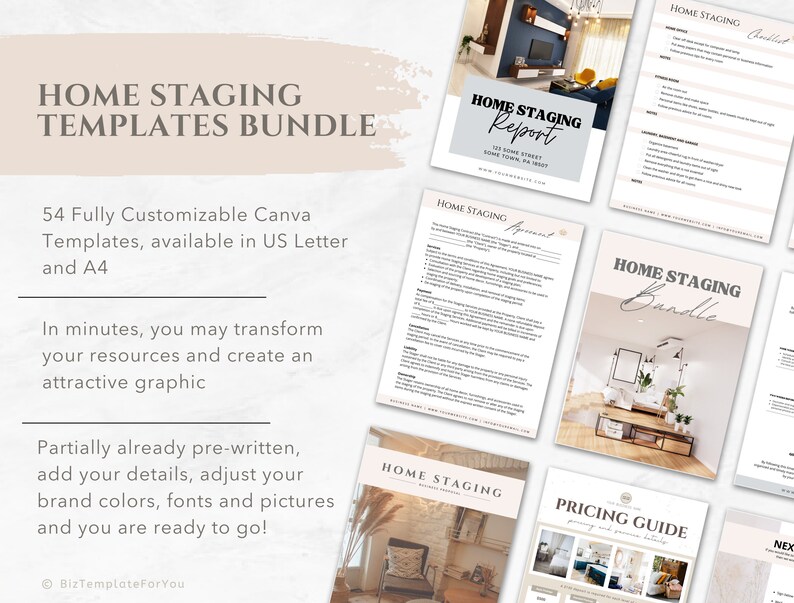Editable Home Staging Business Templates Bundle Property Etsy