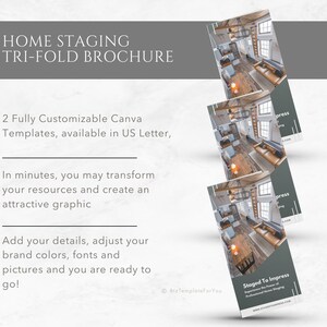 Editable Home Staging Tri-fold Brochure Template Property Staging ...