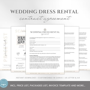 prom dress rental agreement Gown Rental Agreement Template