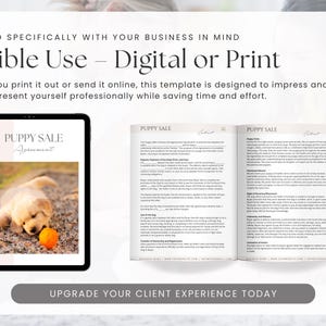 Puppy Sale Contract Template, Editable Puppy Adoption Agreement, Dog Breeder Contract Forms, Puppy Contract of Sale, Canva editable image 8