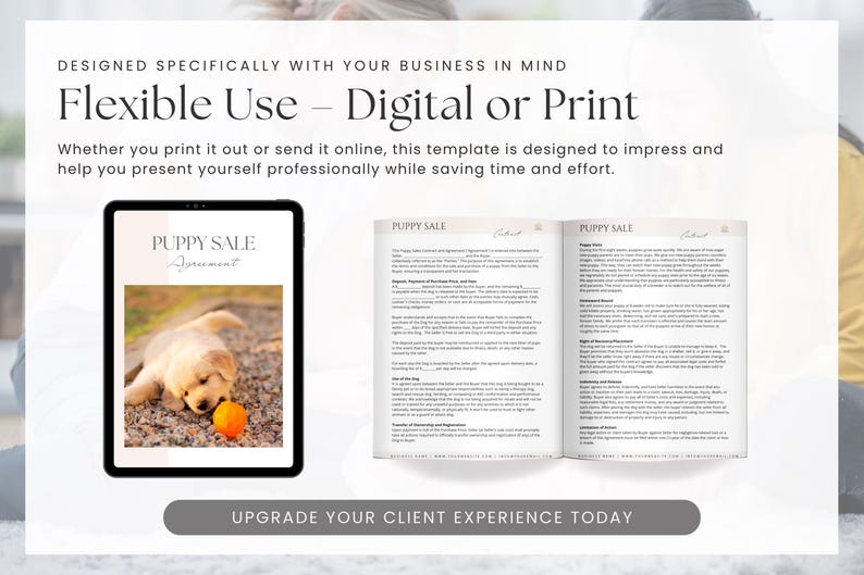 Puppy Sale Contract Template, Editable Puppy Adoption Agreement, Dog Breeder Contract Forms, Puppy Contract of Sale, Canva editable image 8