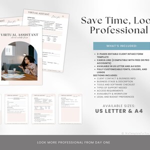 Free Virtual Assistant Intake Template.pdf Editable Virtual Assistant Client Intake Form Template, VA Business ...