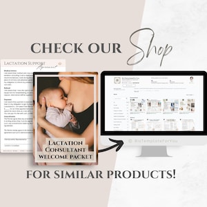 Editable Lactation Consultant Forms Templates, Contract, Intake Form and Client Welcome Packet Bundle, Brestfeeding Canva Templates Bild 9