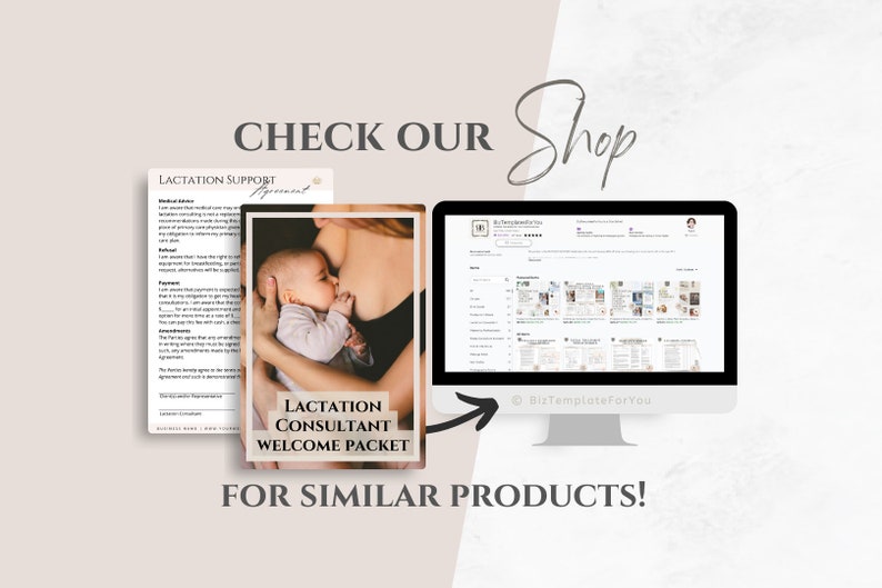 Editable Lactation Consultant Forms Templates, Contract, Intake Form and Client Welcome Packet Bundle, Brestfeeding Canva Templates Bild 9