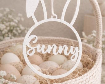Easter tags with names, personalized Easter baskets, Easter bunny tags for Easter baskets or Easter nests