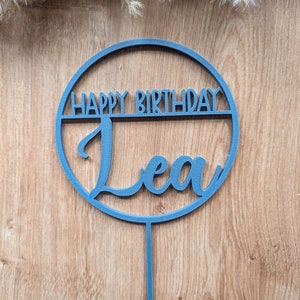 Decorazione per torta di compleanno personalizzata con nome, decorazione per torta di compleanno