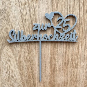 Cake Topper Silver Wedding, Cake Topper Golden Wedding