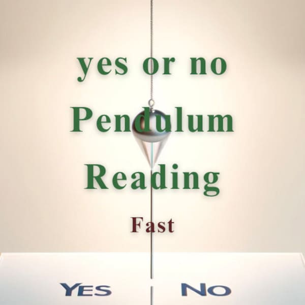 ONE question YES or no Pendulum Same hour Reading same day reading