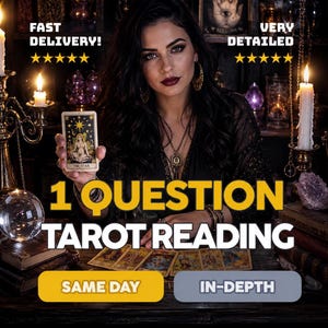 Lectura de Tarot de 1 pregunta en la misma hora / Perspectiva psíquica detallada y respuestas precisas