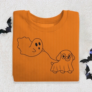 Ghost Dog Halloween Svg Png, Ghost walking Dog Svg, Ghost walking Dog png, Halloween Ghost Svg, Dog Ghost Costume, Cute Ghost Svg Png