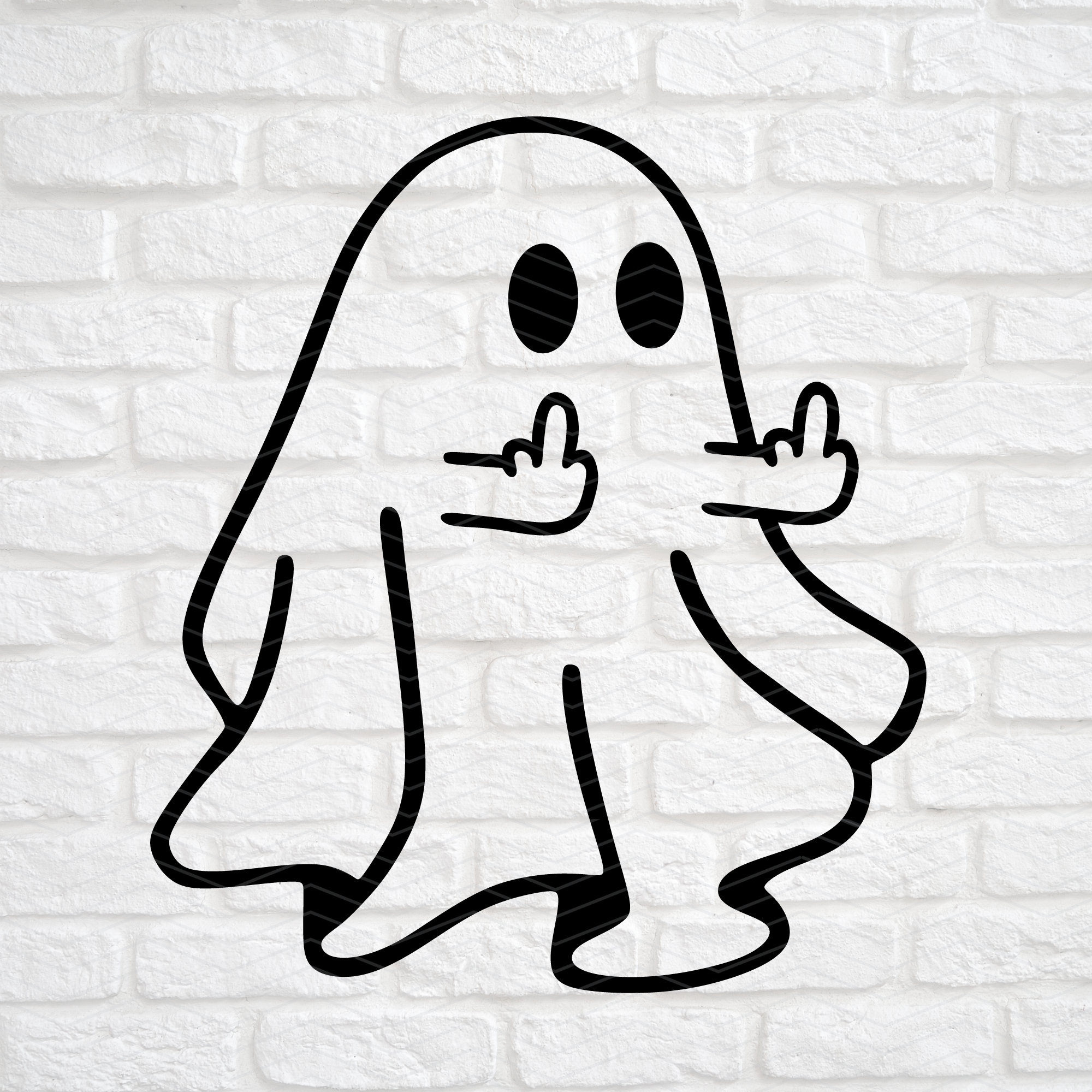 Fantasma Dedo Medio Svg Png Halloween Svg Png Archivo Svg Etsy México