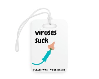 Viruses Suck Baby Carseat Tag