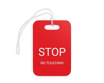 Simple Stop In Red Baby Carseat Tag