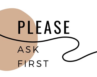 Please Ask Baby Car Seat Tag Printable