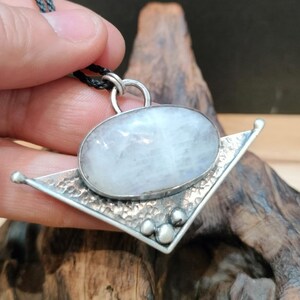 White Labradorite Necklace 925 Silver, Mediumistic Stone, Creativity Stone, Unisex Jewel, Protective Amulet, Well-being Pendant.
