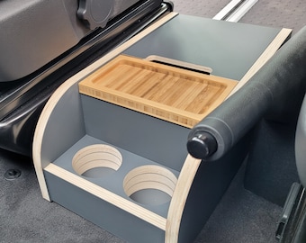 Caja de almacenamiento para consola central VW T5 T6 T6.1 Bulli Bus California Camping Vanlife en antracita