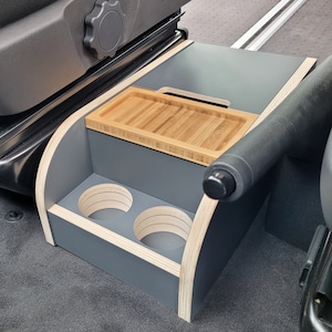 VW T5 T6 T6.1 Bulli Bus California Camping Vanlife Van Middenconsole Opbergdoos Antraciet