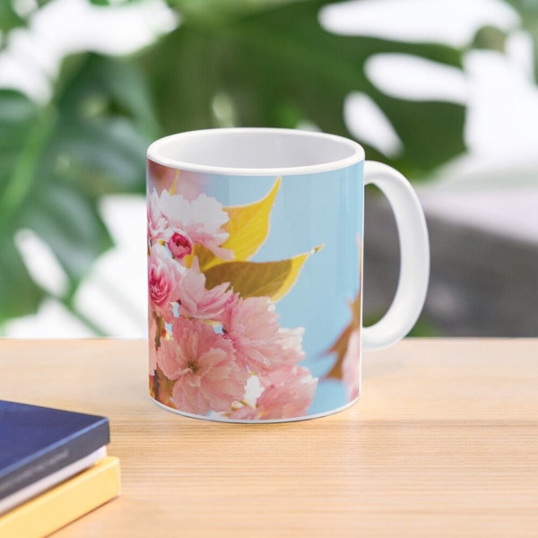 Fototasse Mandelblüte Tasse Blumenmotiv Blüten Kaffetasse Kaffeebecher Muttertag Geschenkidee Geburtstag Geschenk